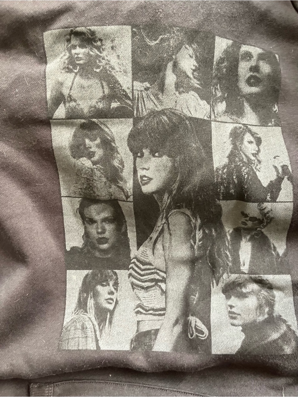 Taylor Swift Gray/Black Graphic Pullover Sweatshirt